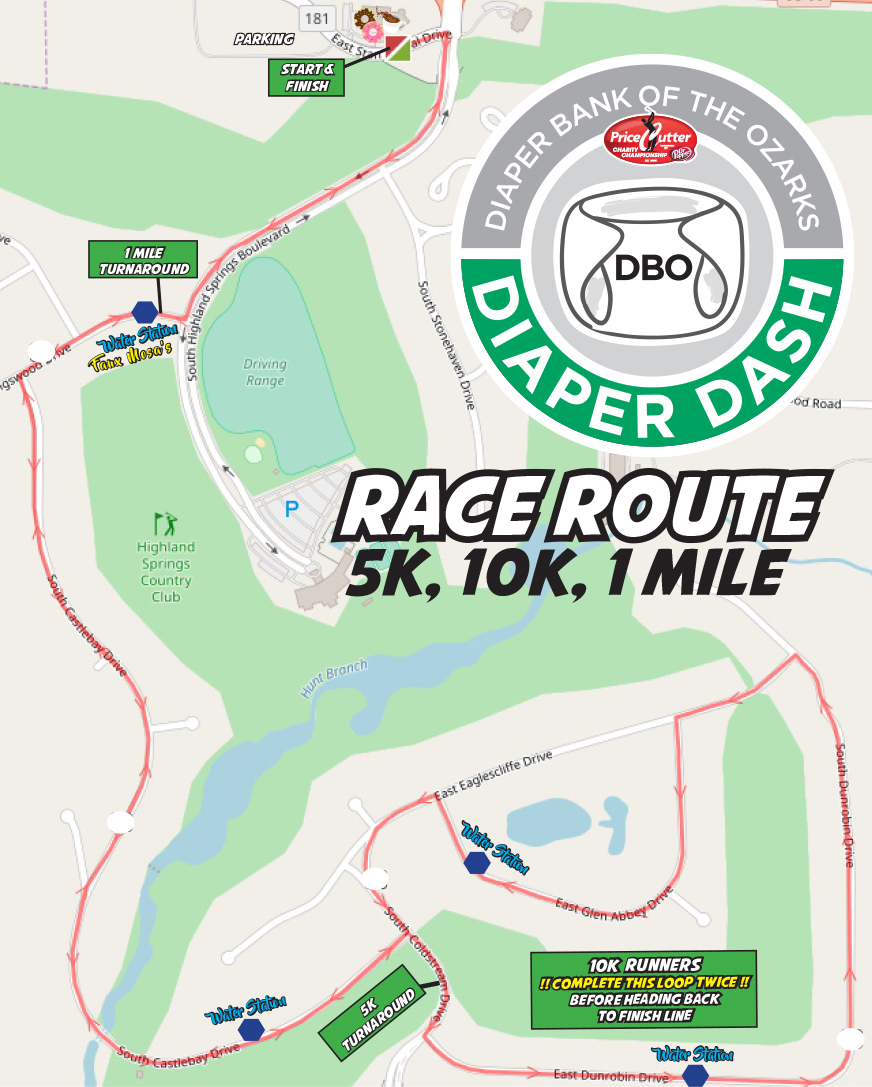 2018 Diaper Dash Race Map