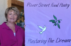 Regina Shank directs the River Street Food Pantry in Carthage.