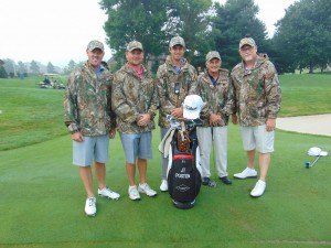 The Chris Hamon-led White River Valley Foundation team came decked out in camo rain gear in 2016.