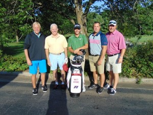 General Dake (orange shirt) played in the 2017 Price Cutter Pro-Am on Wednesday.