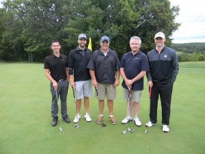 Winning team: From left, Ryan Pinnel, Jacob McLaughlin, pro Ron Streck, Kent Oglesby and Nathan Stokes.