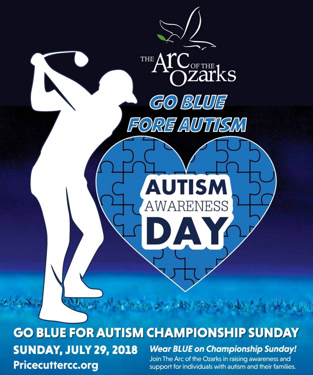 Go Blue for Autism Championship Sunday at the Price Cutter Charity Championship presented by Dr Pepper
